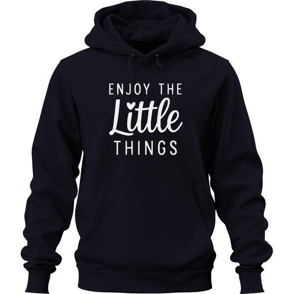 Godetevi Le Piccole Cose Di Ogni Giorno, Regalo Motivazionale Felpa Con Cappuccio Unisex, Navy, S-image