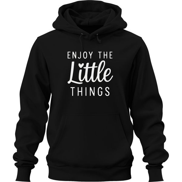 Godetevi Le Piccole Cose Di Ogni Giorno, Regalo Motivazionale Con Felpa Con Cappuccio Unisex, Nero, Xl-image