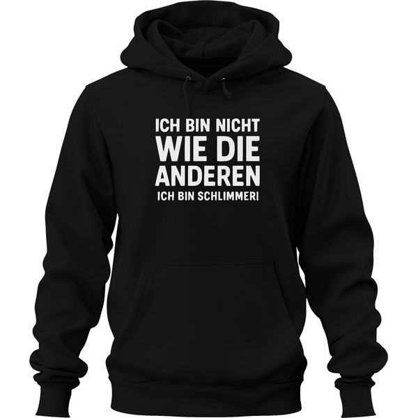 Non Come Gli Altri Sono Peggio Divertente Umorismo Regalo Felpa Con Cappuccio Unisex, Nero, Xxl-image