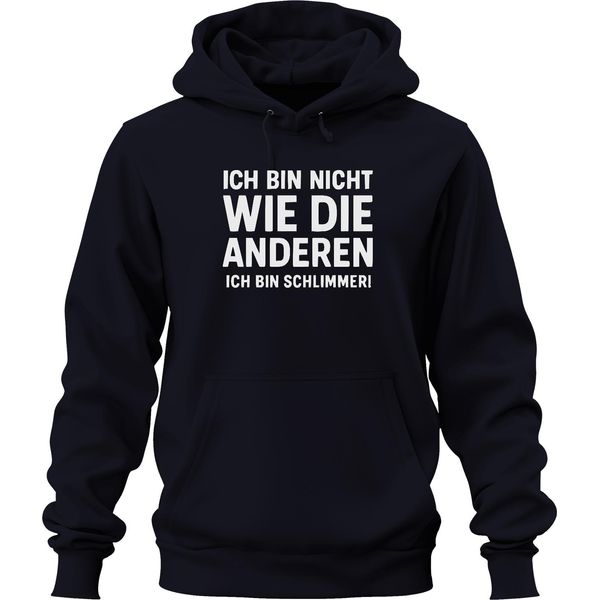 Non Come Gli Altri Sono Peggio Divertente Umorismo Regalo Felpa Con Cappuccio Unisex, Navy, Xxl-image