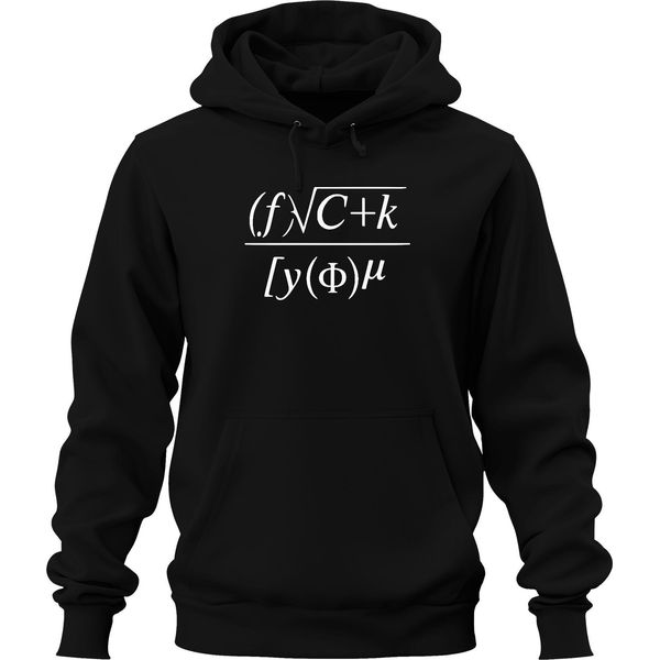 Matematica Formula Scienza Regalo Nerd Studenti Fisica Ingegneri Unisex Felpa Con Cappuccio, Nero, M-image