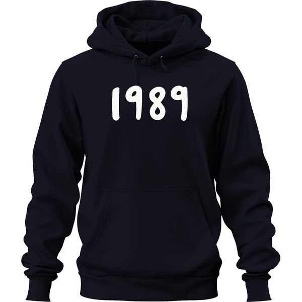 Vintage 1989 Retro 90S Anno Di Nascita Regalo Compleanno Vintage Unisex Felpa Con Cappuccio, Navy, L-image