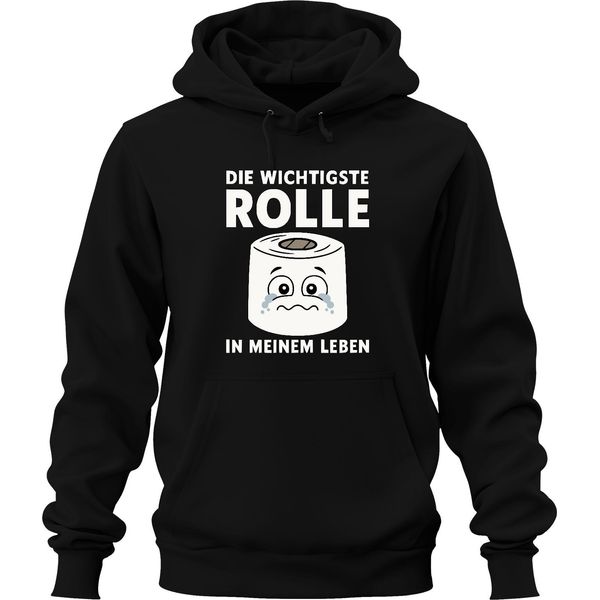 Il Ruolo Più Importante Nella Mia Vita La Carta Igienica Regalo Divertente Felpa Con Cappuccio Unisex, Nero, M-image