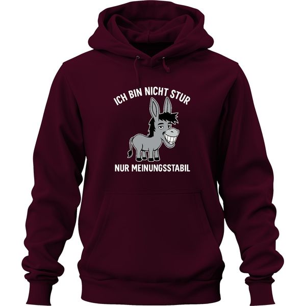 Non Sono Testardo, Sono Solo Un Asino Supponente, Divertente Detto Umoristico Felpa Con Cappuccio Unisex, Borgogna, Xxl-image
