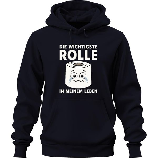 Il Ruolo Più Importante Nella Mia Vita La Carta Igienica Regalo Divertente Felpa Con Cappuccio Unisex, Navy, Xxl-image