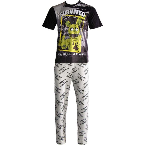 Five Nights At Freddys - Pigiama Da Uomo TC927 (Xxl) (Nero/Grigio)-image