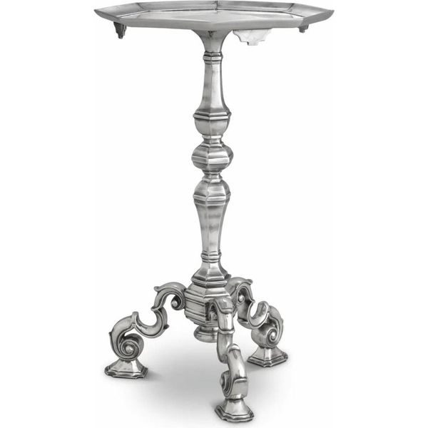 Casa Padrino Tavolino Barocco In Argento Antico H. 66 Cm - Mobili Barocchi Per Hotel-image