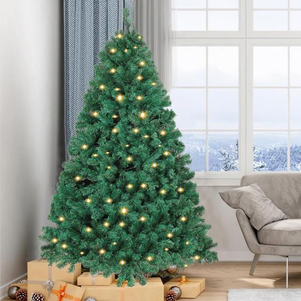Albero Di Natale Artificiale Bettizia 210 Cm Con 1200 Aghi In Pvc, 400 Luci Led Bianco Caldo E Supporto In Metallo, Abete, Albero Di Natale-image