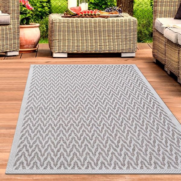 Tappeto Beige Crema Per Interni Ed Esterni Resistente E Di Facile Manutenzione Dimensioni Moderne - 240 X 340 Cm-image