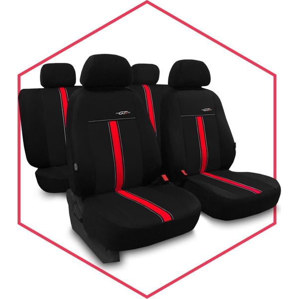 Coprisedili Auto Coprisedili Universali Per Hyundai I10 I Set Nero Rosso-image