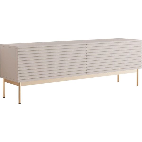 Selsey Linearis - Credenza Tv A 2 Ante Con Led, Grigio Cashmere, 175 Cm-image