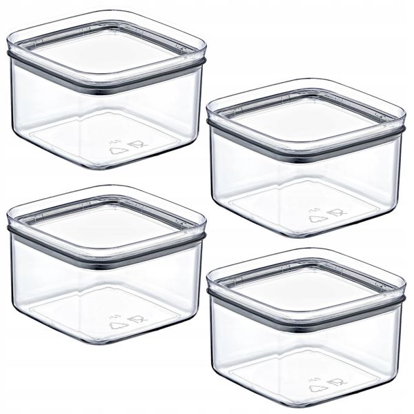 Potz Store&Fresh 0,5 L, Set Di 4 Vasetti, Contenitore Per Alimenti Secchi - Riso, Pasta-image