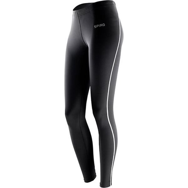 Spiro S251F | Leggings Sportivi Bodyfit Da Donna + Traspiranti - Colore: Nero - Taglia: Xl/Xxl-image