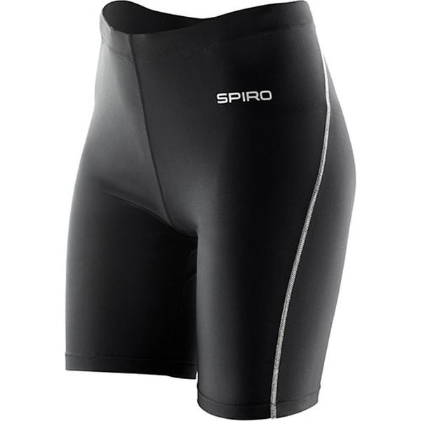 Spiro S250F | Pantaloncini Sportivi Bodyfit Da Donna + Traspiranti - Colore: Nero - Taglia: M/L-image