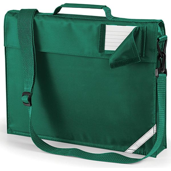 Quadra QD457 | Borsa Per Libri Junior Custodia Per Documenti | 37 X 30 X 6 Cm - Colore: Verde Bottiglia - Dimensioni: 37 X 30 X 6 Cm-image