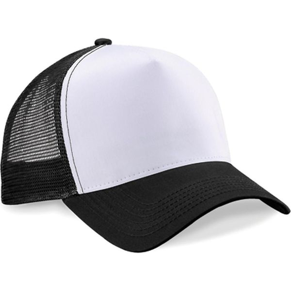 Beechfield B640 | Cappello / Berretto / Cappello Trucker Snapback - Colore: Nero/Bianco - Taglia: Unica-image