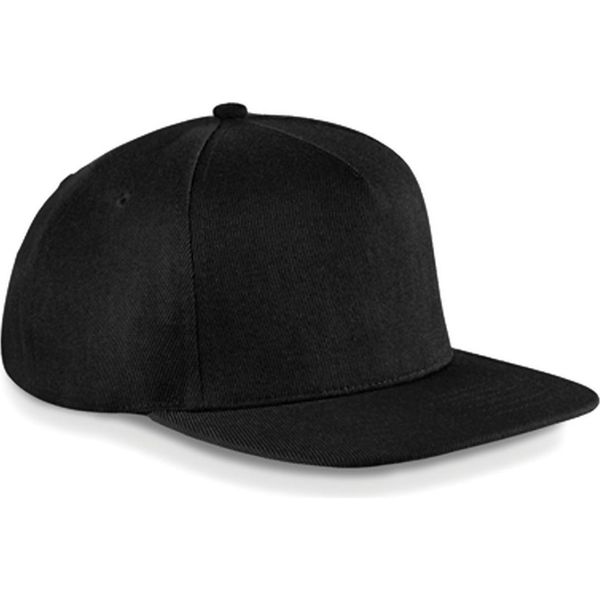 Cappello / Berretto / Cappello Beechfield B660 | Original Flat Peak Snapback - Colore: Nero/Nero - Taglia: Unica-image