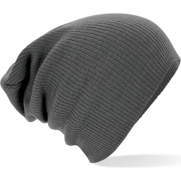 Beechfield B461 | Slouch Beanie Cappello Invernale - Colore: Grigio Fumo - Taglia: Unica-image
