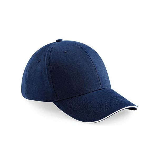 Berretto A 6 Pannelli Beechfield B20 | Athleisure - Colore: French Navy/White - Taglia: Unica-image