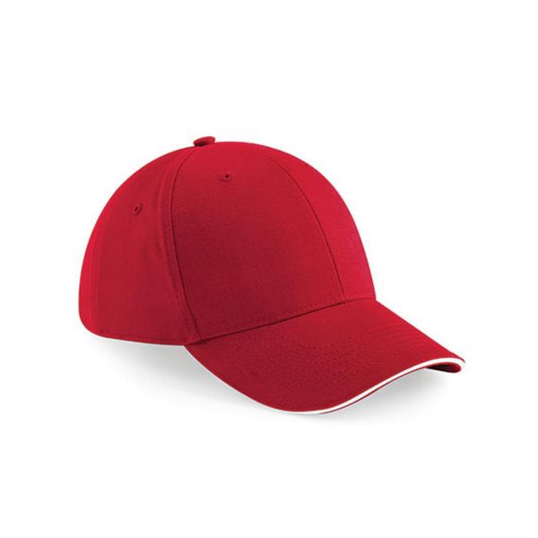 Beechfield B20 | Athleisure 6 Panel Cap - Farbe: Classic Red/White - GrößE: One Size-image