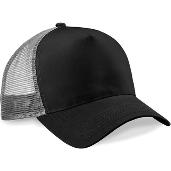 Cappello / Berretto / Berretto / Cappello Beechfield B640 | Snapback Trucker - Colore: Nero/Grigio Chiaro - Taglia: Unica-image
