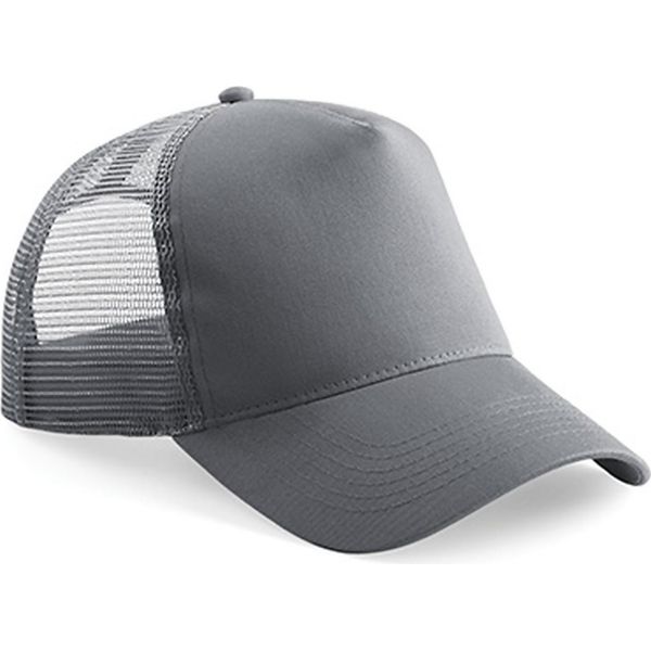 Cappello / Berretto / Berretto / Cappello Beechfield B640 | Snapback Trucker - Colore: Grigio Grafite/Grigio Grafite - Taglia: Unica-image
