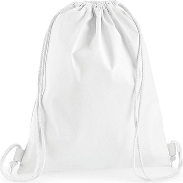 Westford Mill W210 | Premium Cotone Gymsac / 37 X 46 Cm - Colore: Bianco - Dimensioni: 37 X 46 Cm-image