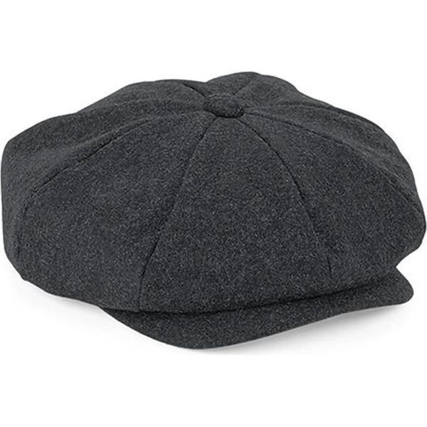 Berretto Beechfield B629 | Melton Wool Baker Boy - Colore: Charcoal Marl - Taglia: L/Xl-image