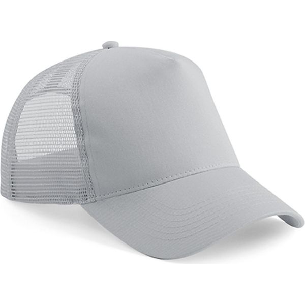 Beechfield B640 | Snapback Trucker Cap / Cap / Cappello - Colore: Grigio Chiaro/Grigio Chiaro - Taglia: Unica-image