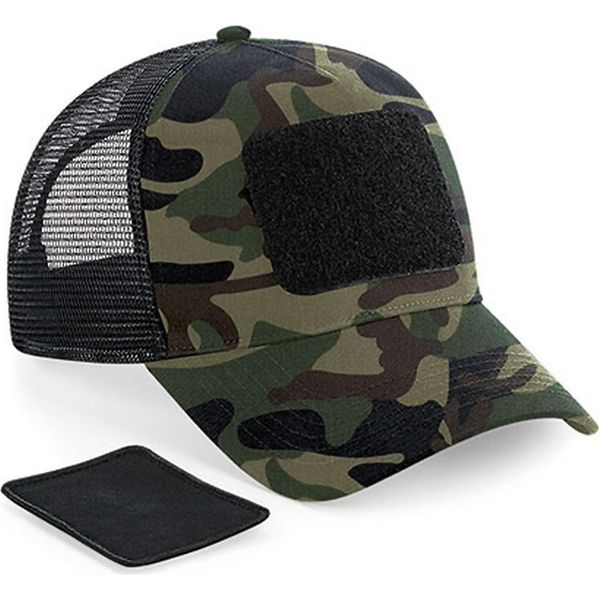 Beechfield B641 | Patch Snapback Trucker Cap, Regolatore Di Taglia - Colore: Jungle Camo - Taglia: Unica-image