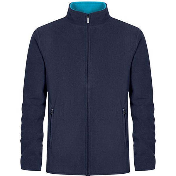 Promodoro 7961 | Giacca In Doppio Pile Da Uomo, Zip Nascosta - Colore: Navy/Aqua - Taglia: 5XL-image