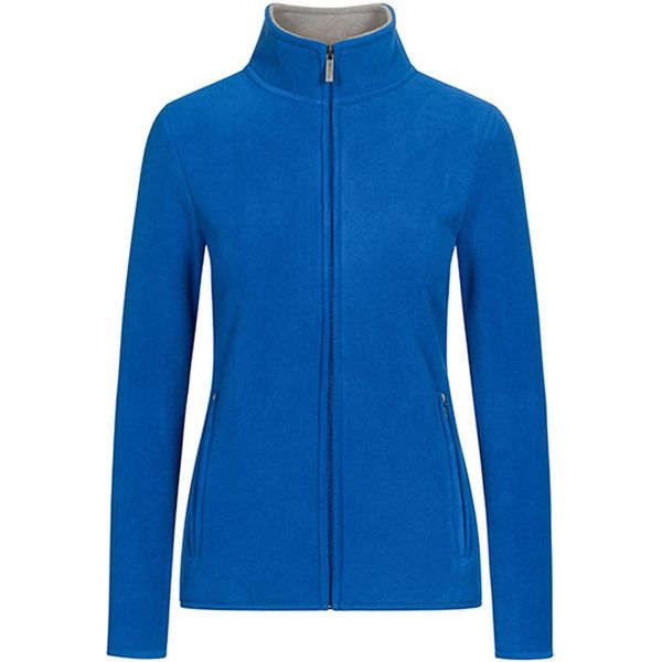 Promodoro 7965 | Giacca Donna In Doppio Pile, Zip Nascosta - Colore: Royal/Grigio Acciaio - Taglia: S-image