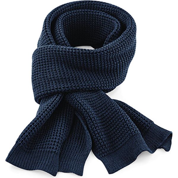 Beechfield B424 | Sciarpa Classica In Maglia Waffle - Sciarpa Da Donna - Colore: French Navy - Taglia: Unica-image