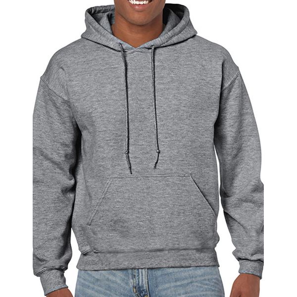 Gildan 18500 | Felpa Con Cappuccio In Misto Pesante - Colore: Graphite Heather - Taglia: Xl-image