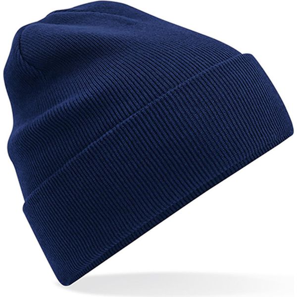 Beechfield B45N | Beanie Originale In Cotonelogico Con Polsino - 100% Cotonelogico - Colore: Oxford Navy - Taglia: Unica-image