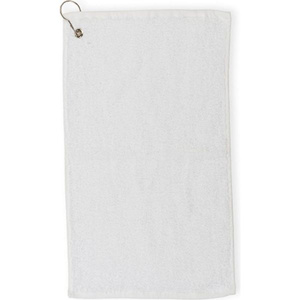 Towel City TC013 | Asciugamano Da Golf / Occhiello Integrato Con Gancio / 30 X 50 Cm - Colore: Bianco - Dimensioni: 30 X 50 Cm-image