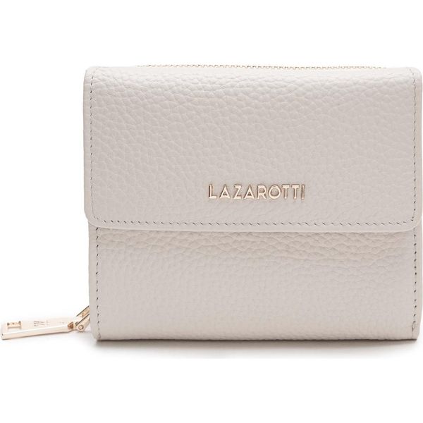 Lazarotti Pelle Portafoglio Bologna Leather Wallet With 8 Card Slots Cream Avorio-image
