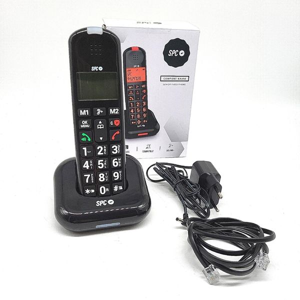 Spc Telefono Cordless Comfort Per Anziani Tasti Grandi Tono Amplificato Cairo Telefono Facile Da Usare-image