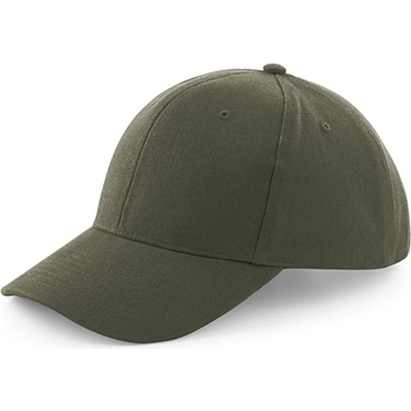 Berretto / Cappello / Cappello In Cotone Spazzolato Pesante Beechfield B65 | Pro-Style - Colore: Verde Oliva - Taglia: Unica-image