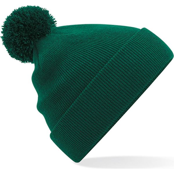 Beechfield B426B | Junior Original Pom Pom Beanie - Berretto Per Bambini - Colore: Verde Bottiglia - Taglia: Unica-image