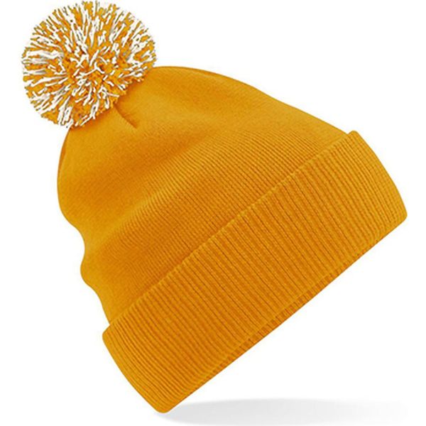 Beechfield B450 | Snowstar Beanie Cappello Invernale - Colore: Senape/Bianco Sporco - Taglia: Unica-image