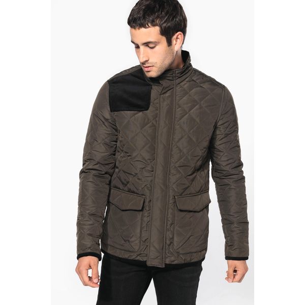 Kariban Uomo Giacca Trapuntata Giacca Invernale Foderata, Taglia:3Xl, Colore:Nero/Nero-image