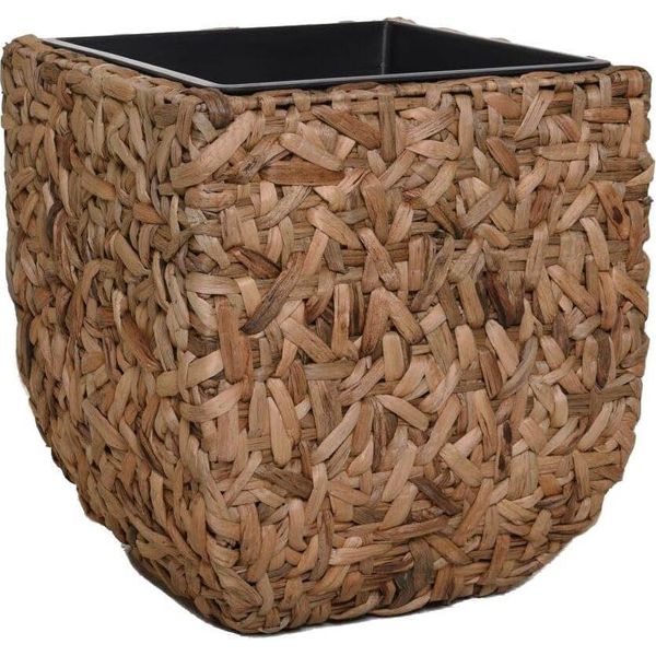 Vivanno Vaso Per Fiori Di Giacinto D'acqua Wild Cube, Intrecciato Naturale - 45X45X50 Cm-image