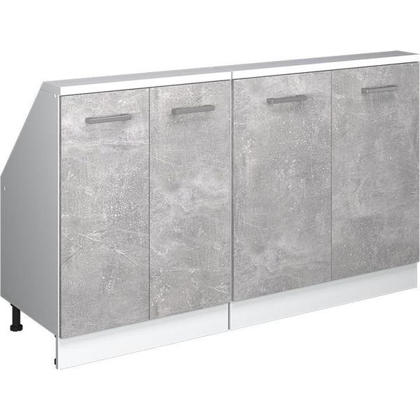 Vicco Set Di Mobili Sottotetto Rion, Set Di 2, Cemento/Bianco/Bianco-image