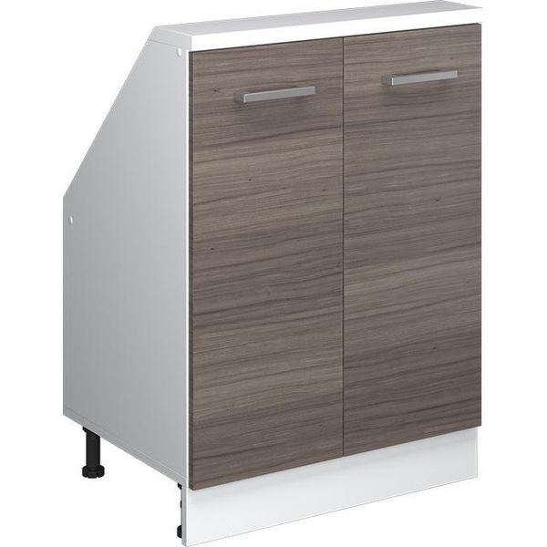 Vicco Mobile Cucina Sottotetto R-Line, 60 Cm Con 2 Porte, Grigio Prezioso/Bianco-image