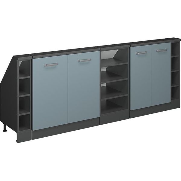 Vicco Set Di Mobili Sottotetto Rion, Set Di 5, Blu-Grigio/Antracite/Antracite-image