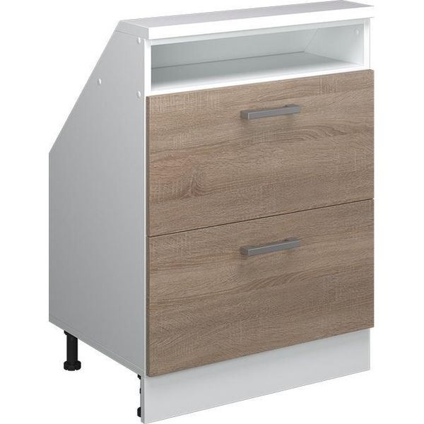 Vicco Mobile Sottotetto Rion, Con 2 Cassetti, Sonoma/Bianco/Bianco-image