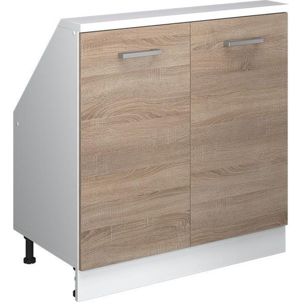 Vicco Mobile Cucina Sottotetto R-Line, 80 Cm Con 2 Porte, Sonoma/Bianco-image