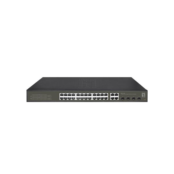 Switch Level One GES-2128P Levelone 24X Ge GES-2128P 4Xgsfp 19" 380W 24Xpoe+"-image