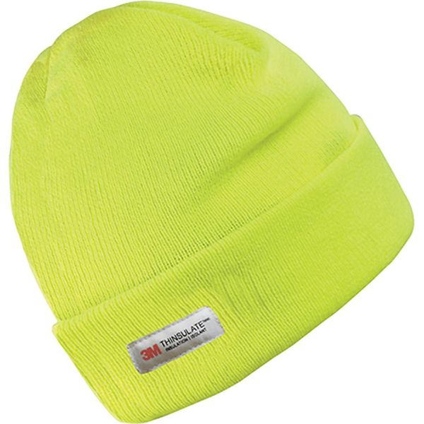 Result Winter Essentials RC133X | Cappello Invernale Leggero In Thinsulate - Colore: Giallo Fluorescente - Taglia: Unica-image